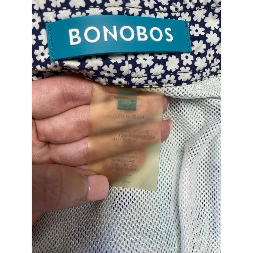 Bonobos Swim Trunks Mens 31 Blue Paisley Lined Drawstring Coastal Resort Wear